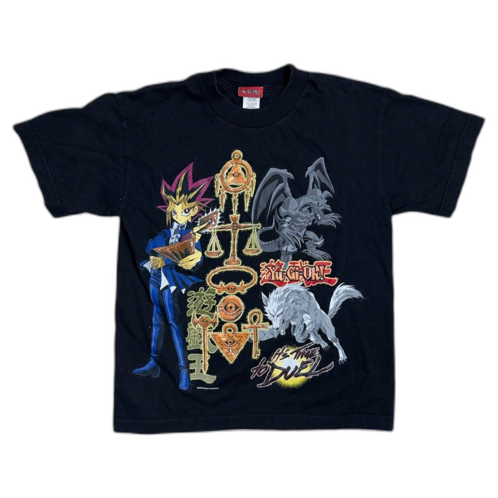 Vintage YU GI‎ OH Shirt Youth M Graphic Tee T-Shirt Black Anime